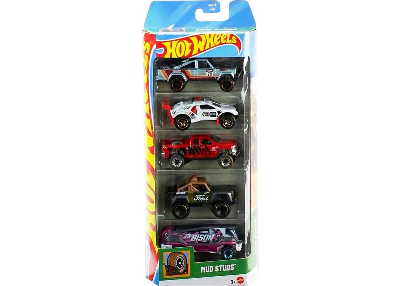 Набор из 5 машинок Хот Вилс Hot Wheels 1:64 Mud Studs Mattel JKG10