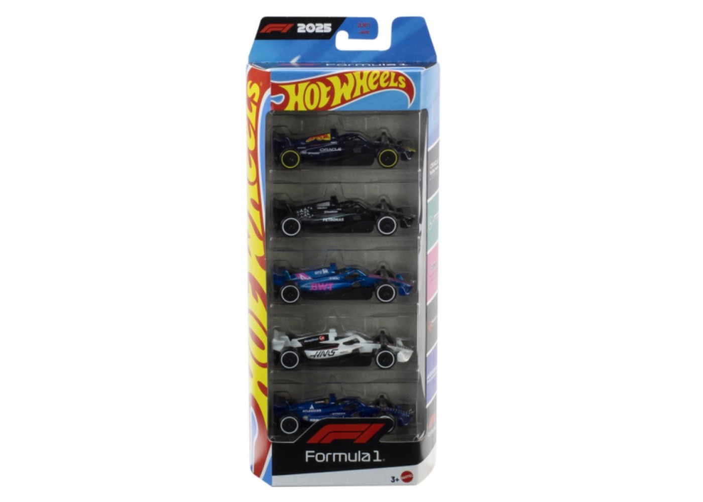 Набор из 5 болидов Хот Вилс F1 Hot Wheels 1:64 Racing Team Formula One Hot Wheels Mattel JKG12