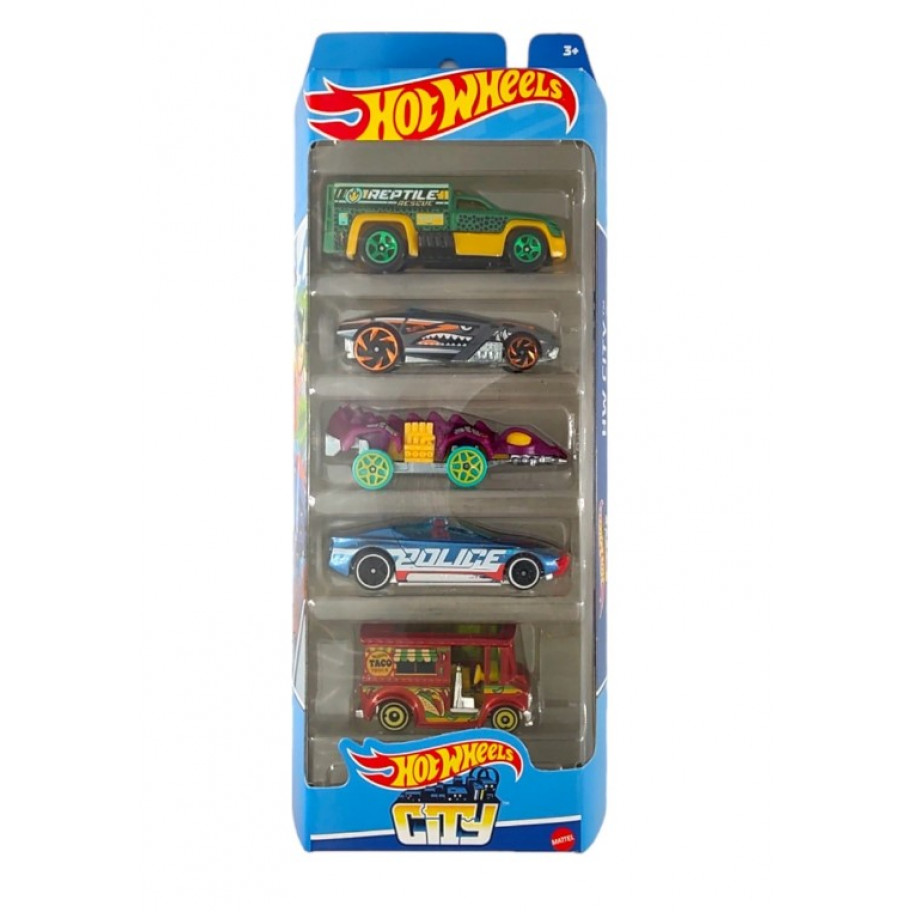 Набір з 5 машинок Хот Вілс Сіті Hot Wheels City Mattel HTV39