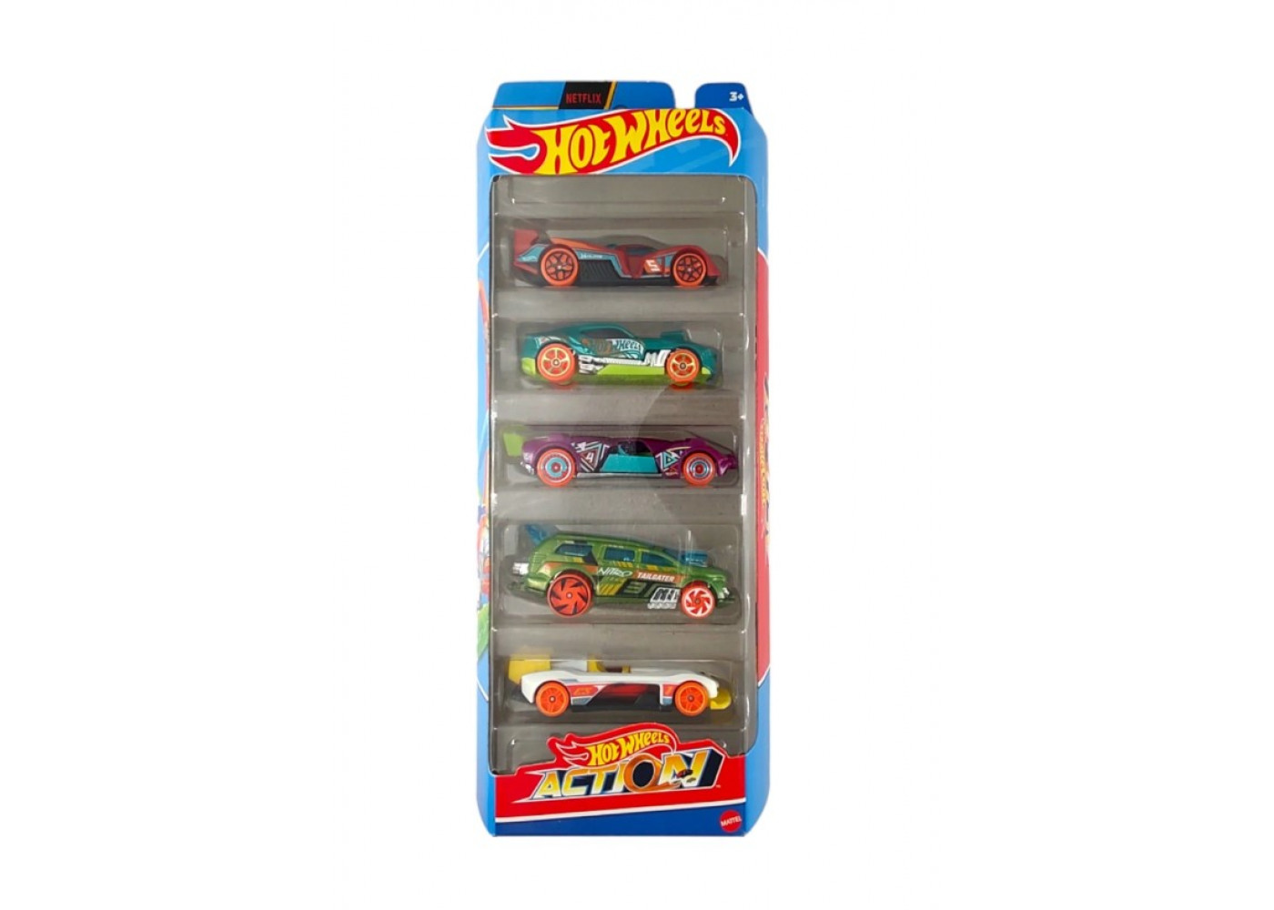 Набір з 5 машинок Хот Вілс Екшен Hot Wheels Action Mattel HTV45