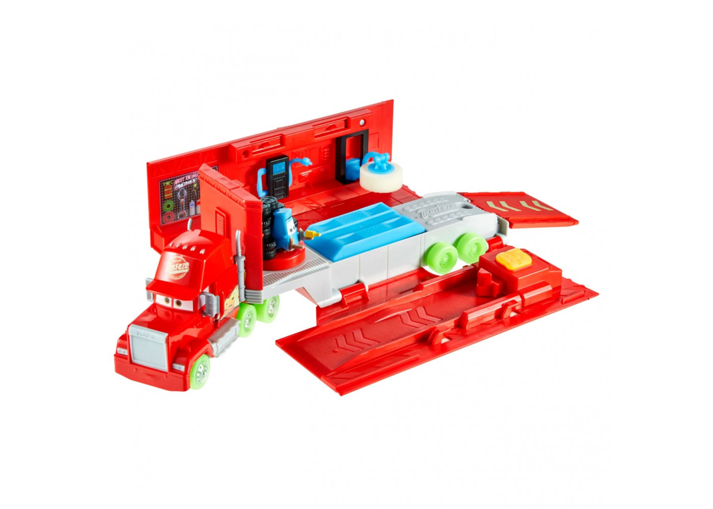 Трейлер Автовоз 2 в 1 Тачки Маквін Світиться у Темряві Disney Pixar Cars Glow Racers Transforming Mack Playset Mattel HPX76
