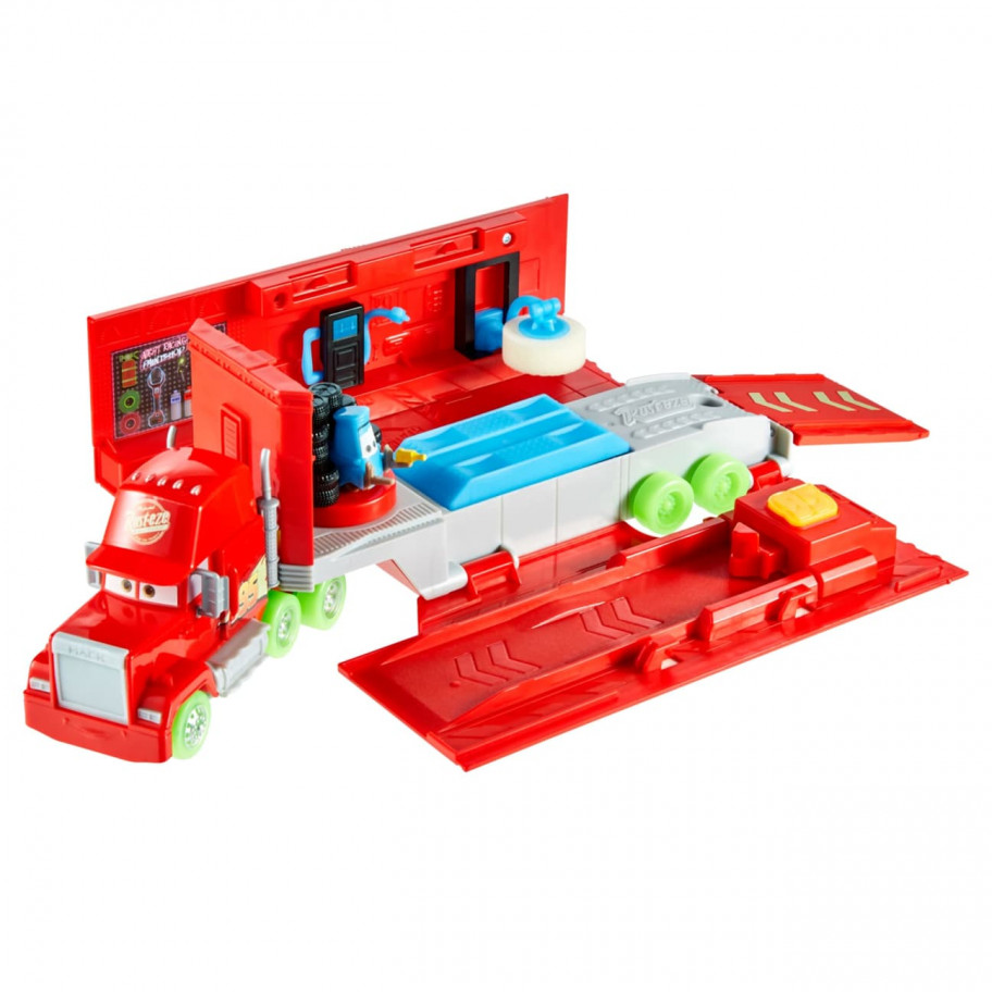 Трейлер Автовоз 2 в 1 Тачки Маквін Світиться у Темряві Disney Pixar Cars Glow Racers Transforming Mack Playset Mattel HPX76