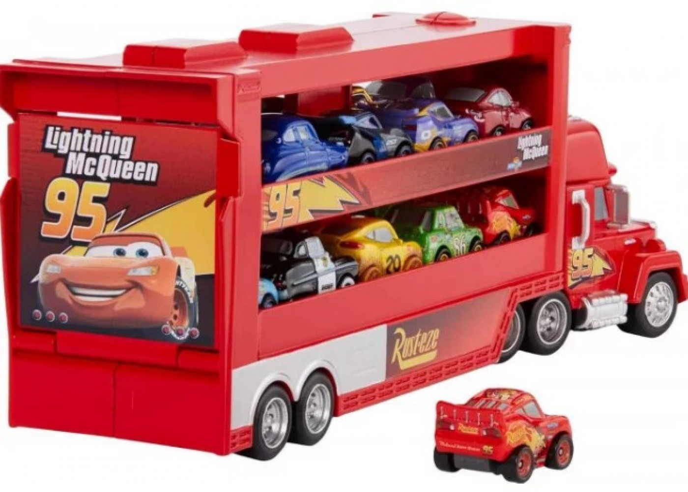 Автовоз Тачки (Без Маквіна) Дісней Disney Pixar Cars Mack Mini Racers Hauler Transporter Mattel BGNW34