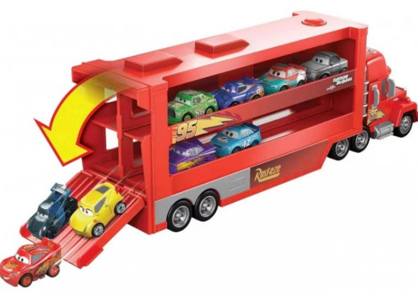 Автовоз Тачки (Без Маквіна) Дісней Disney Pixar Cars Mack Mini Racers Hauler Transporter Mattel BGNW34