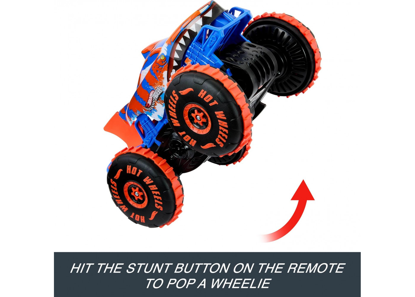 Машинка Радиоуправляемая Хот Вилс Монстр Трак Тигровая акула Monster Trucks RC Tiger Shark Hot Wheels JFR39