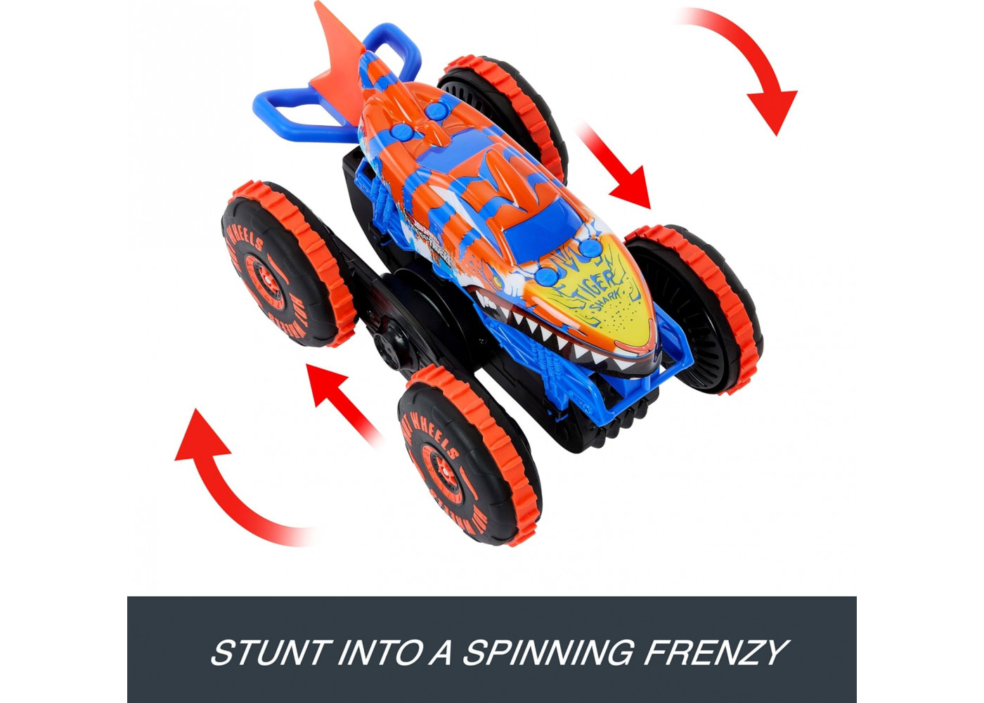 Машинка Радиоуправляемая Хот Вилс Монстр Трак Тигровая акула Monster Trucks RC Tiger Shark Hot Wheels JFR39