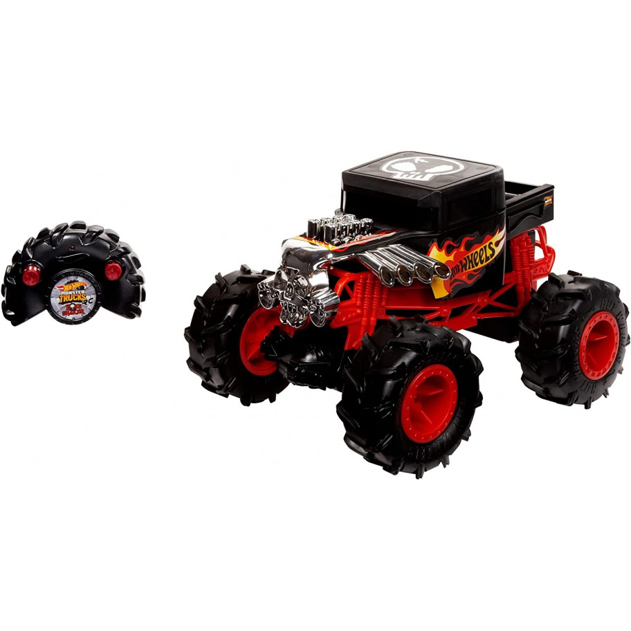 Великий Хот Вілс Монстр Трак 1:15 Бон Шейкер на Пульті Управління Monster Trucks RC Bone Shaker Hot Wheels HGV92