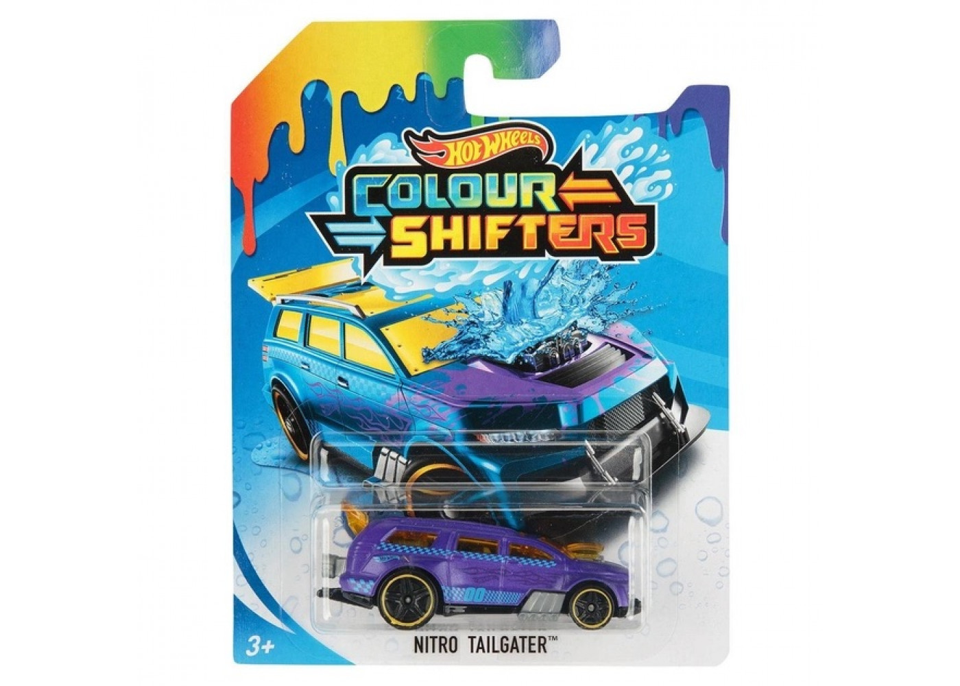 Машинка Хот Вилс 1:64 Меняет Цвет Color Shifters Nitro Tailgater Hot Wheels GBF27