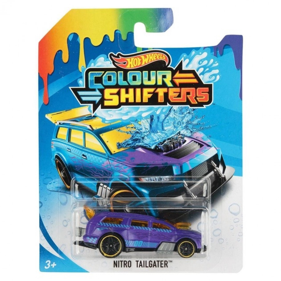 Машинка Хот Вилс 1:64 Меняет Цвет Color Shifters Nitro Tailgater Hot Wheels GBF27