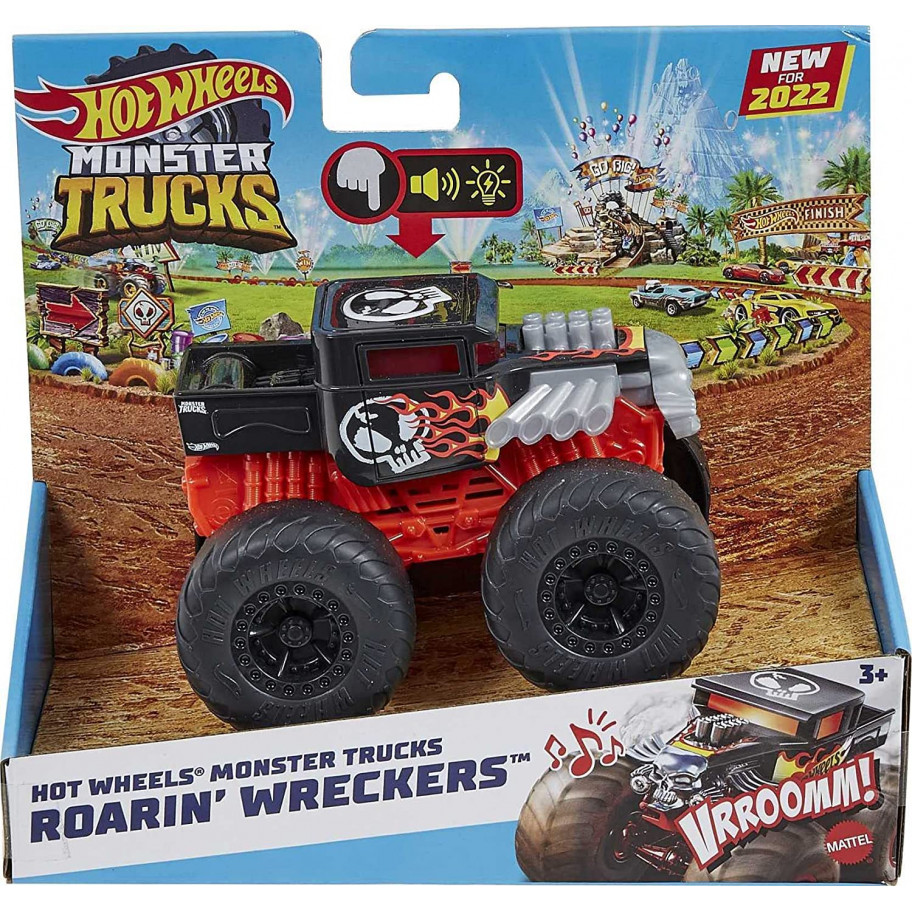 Машинка Хот Вілс Монстр Трак 1:43 зі Звуком і Світлом Monster Trucks Hot Wheels HDX61