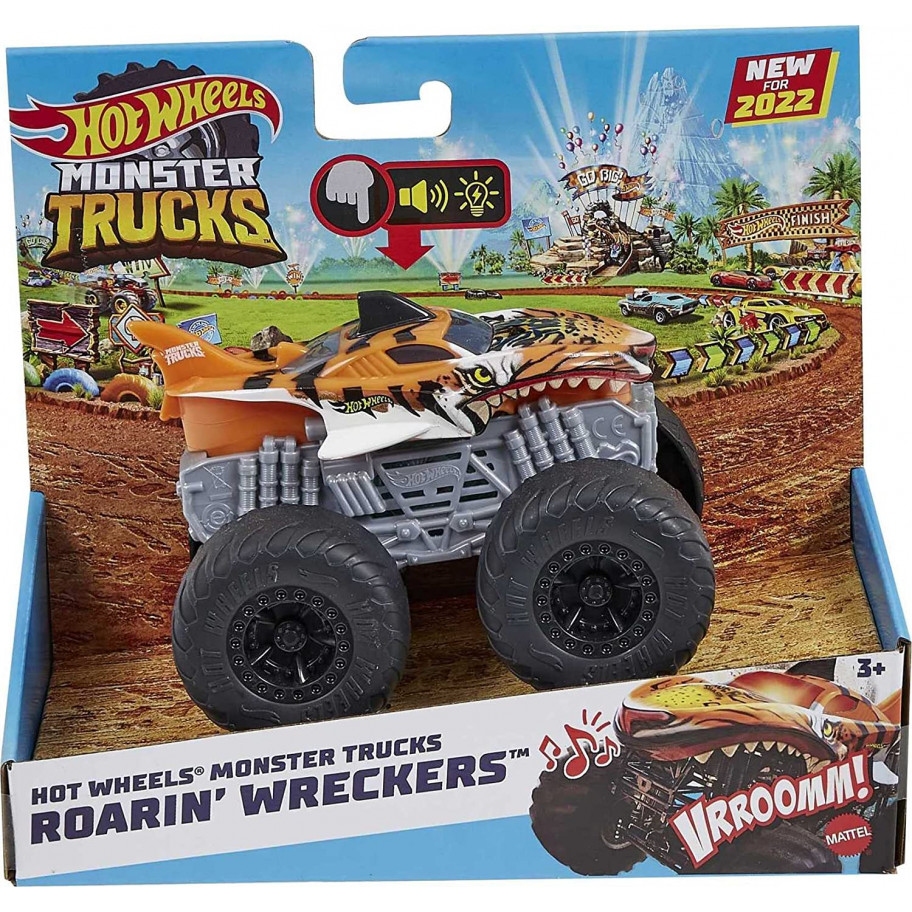 Машинка Хот Вілс Монстр Трак 1:43 зі Звуком і Світлом Monster Trucks Hot Wheels HDX62