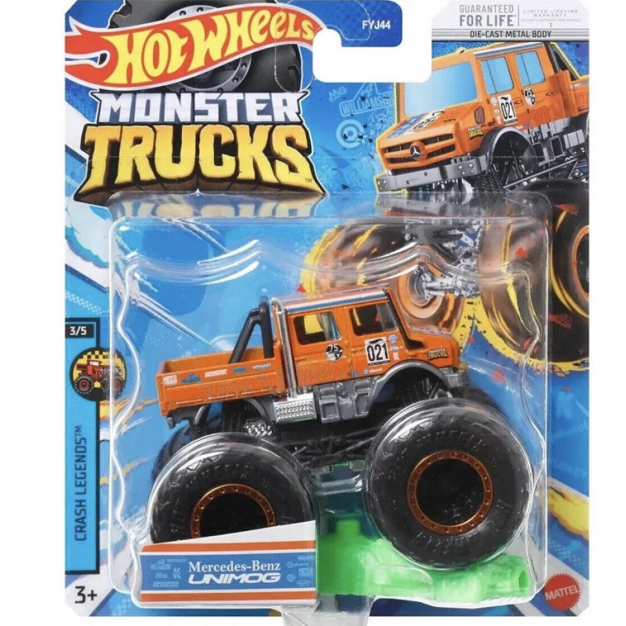 Машинка Хот Вілс Монстр Трак Monster Trucks Mercedes-Benz Unimog Hot Wheels HNW13