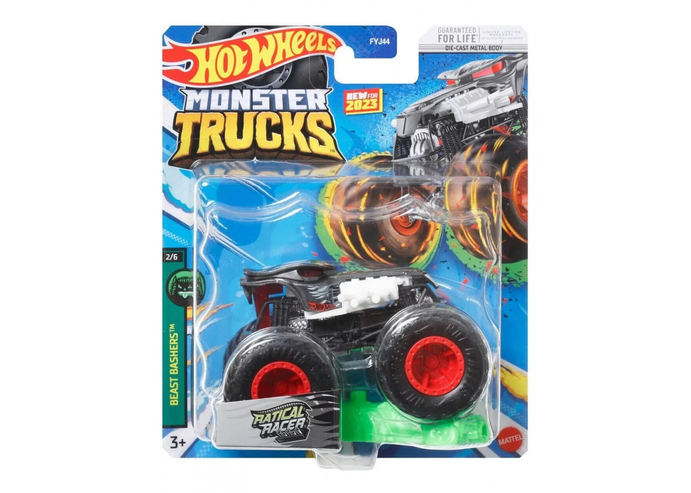 Машинка Хот Вилс Монстр Трак Monster Trucks Ratical Racer Hot Wheels HLR85