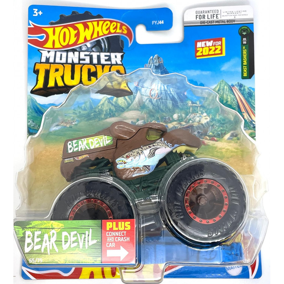 Машинка Хот Вілс Монстр Трак Monster Trucks Bear Devil Hot Wheels HCP39