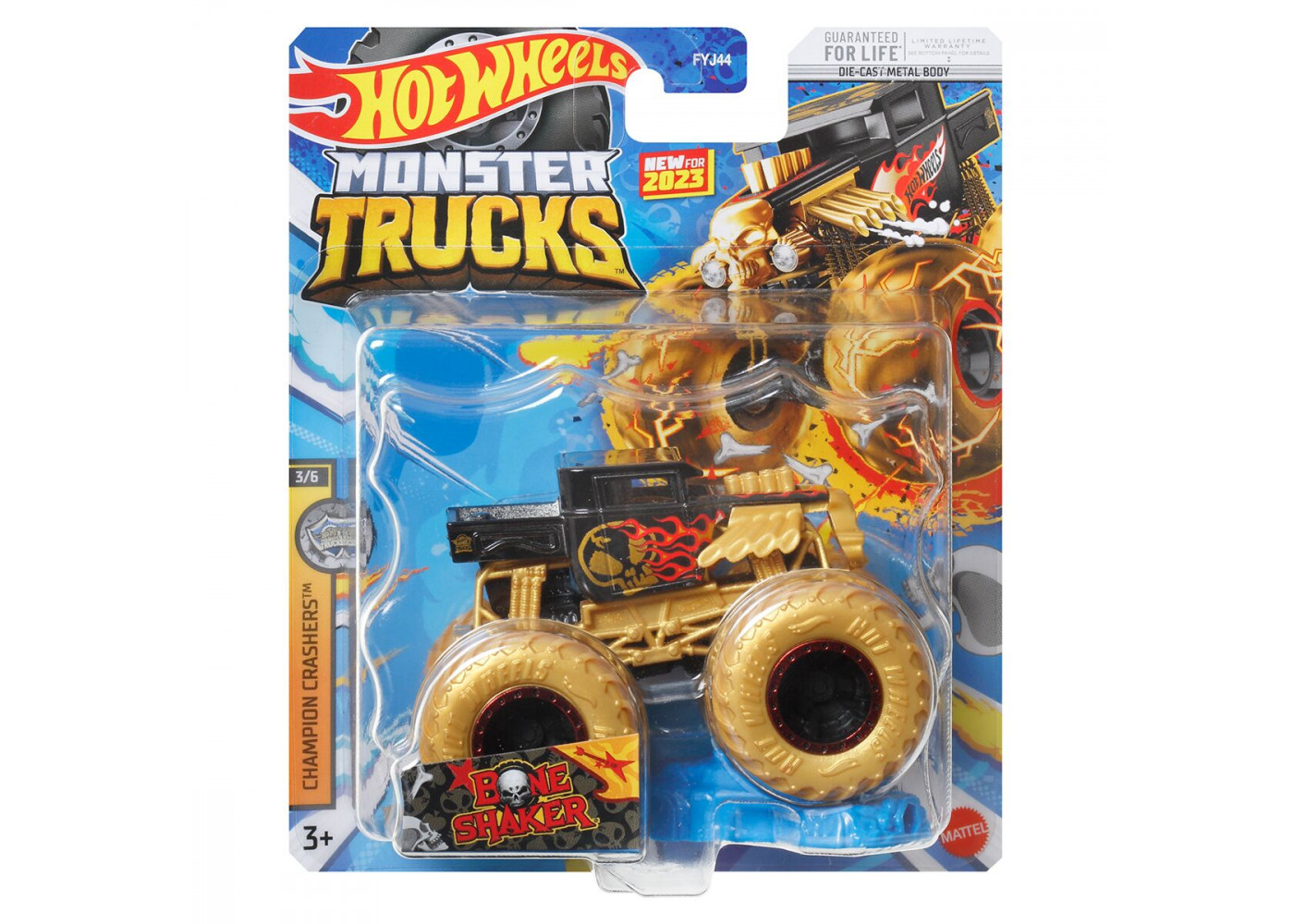 Машинка Хот Вілс Монстр Трак Monster Trucks Bone Shaker Hot Wheels HLR98