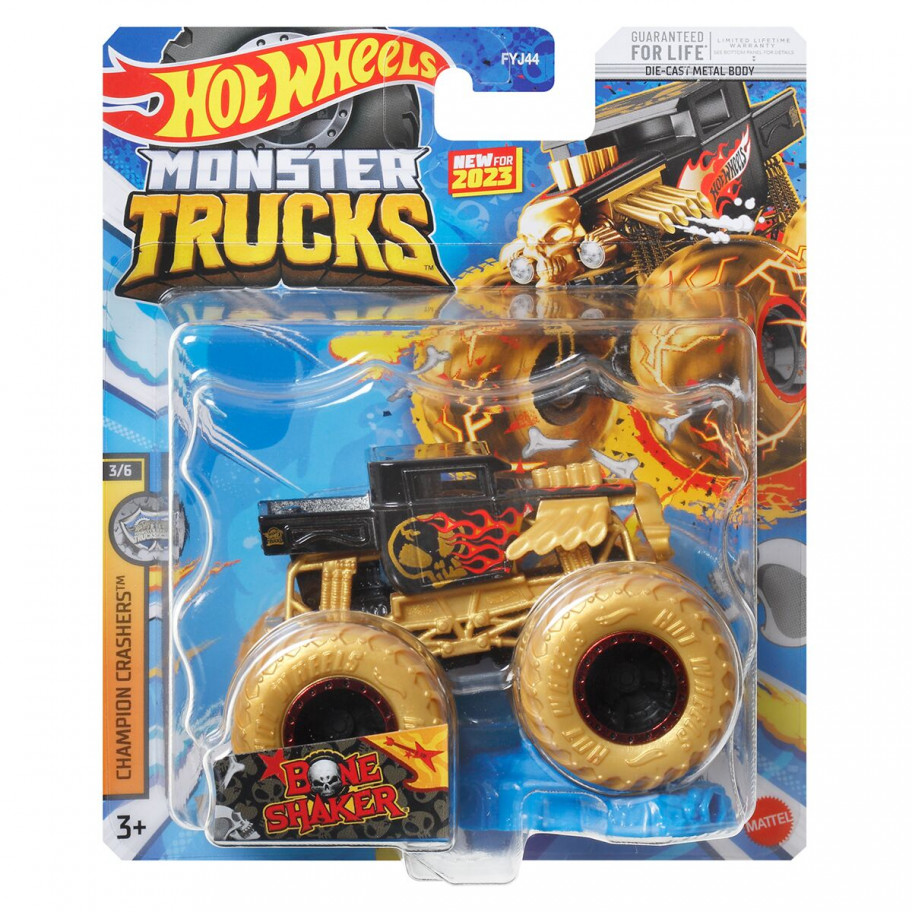 Машинка Хот Вілс Монстр Трак Monster Trucks Bone Shaker Hot Wheels HLR98