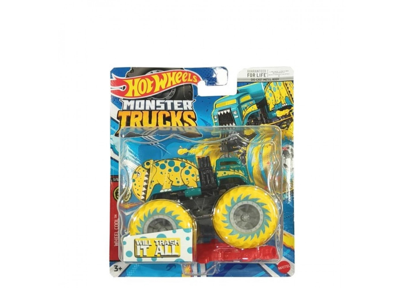 Машинка Хот Вілс Монстр Трак Monster Trucks Will Trash It All Hot Wheels HNW20