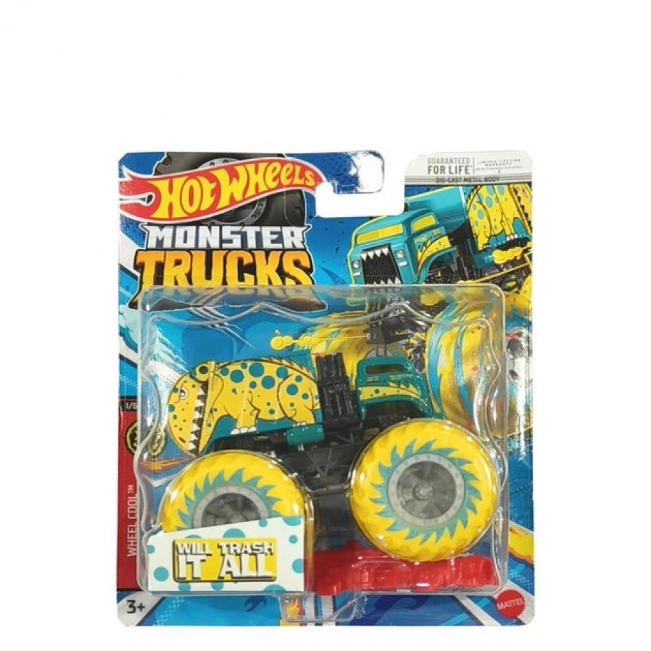 Машинка Хот Вілс Монстр Трак Monster Trucks Will Trash It All Hot Wheels HNW20