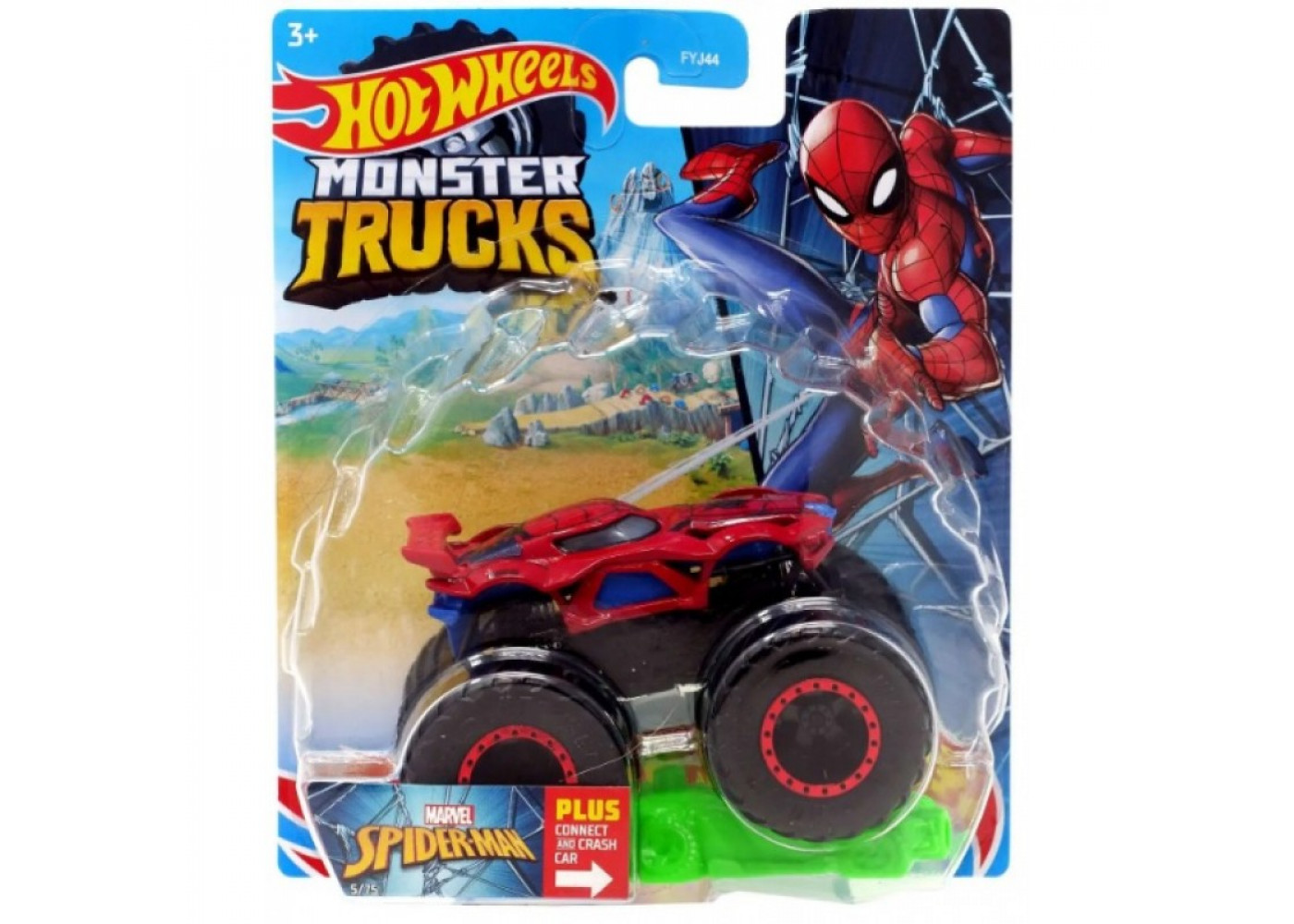 Машинка Хот Вілс Монстр Трак Monster Trucks Spider-Man Hot Wheels HHG82