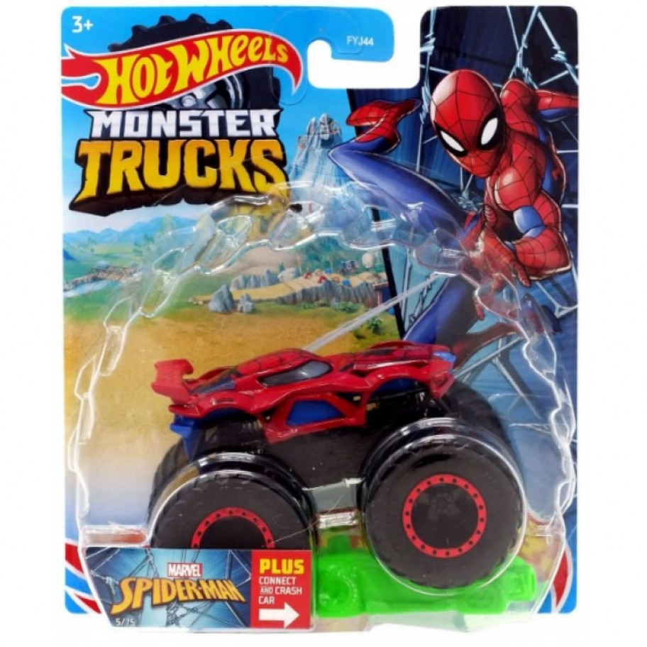 Машинка Хот Вілс Монстр Трак Monster Trucks Spider-Man Hot Wheels HHG82