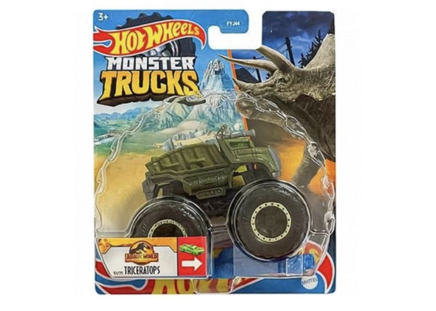 Машинка Хот Вілс Монстр Трак Monster Trucks Triceratops Hot Wheels HCP44