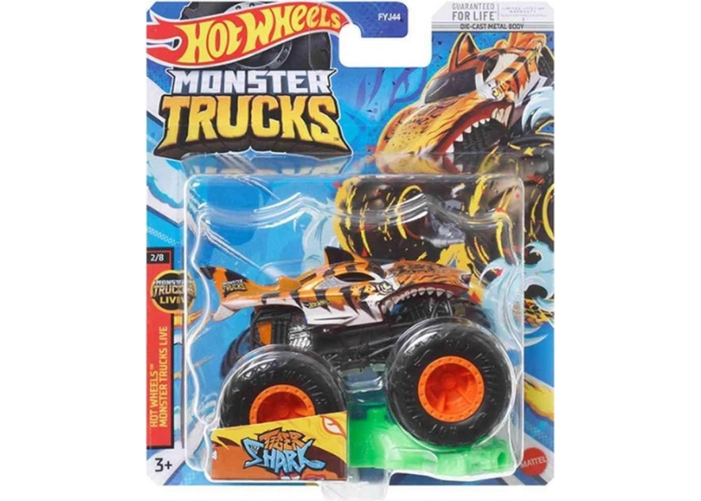 Машинка Хот Вілс Монстр Трак Monster Trucks Tiger Shark Hot Wheels HNW23