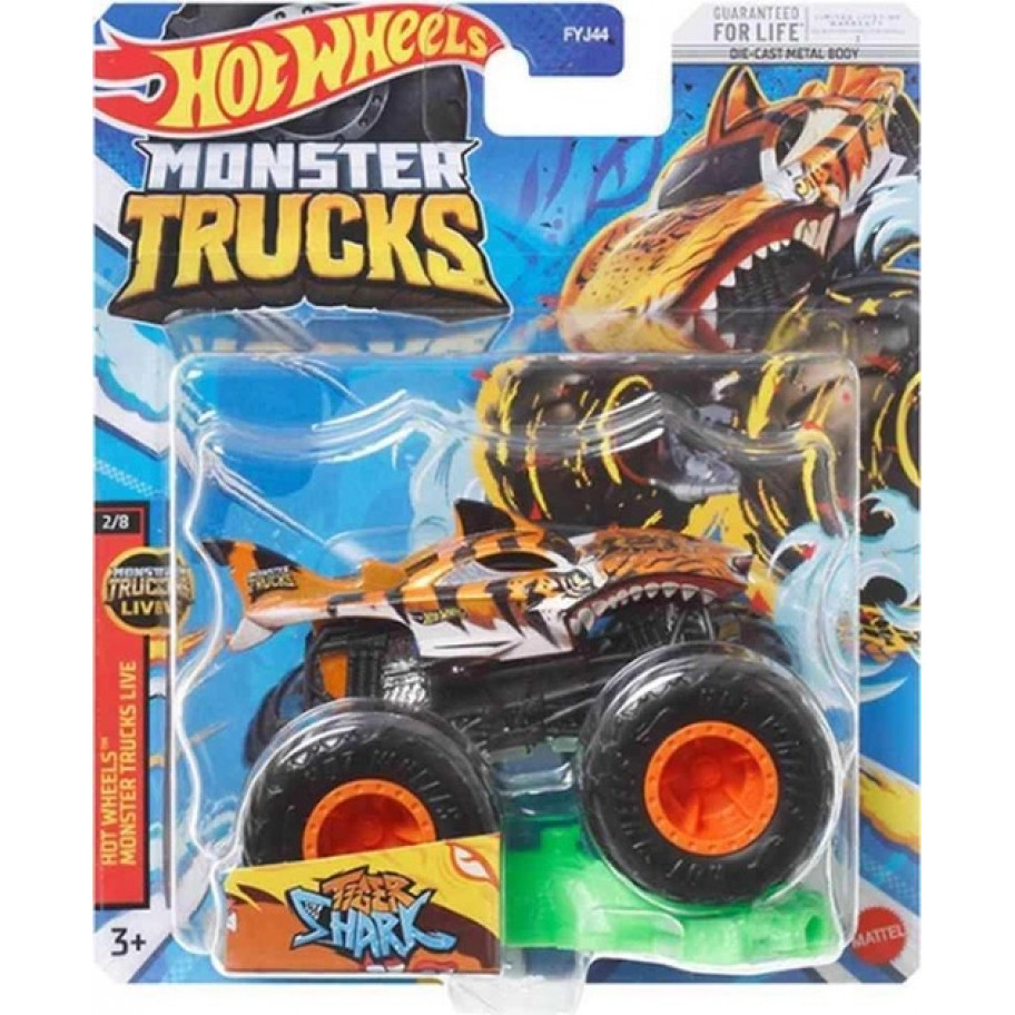 Машинка Хот Вілс Монстр Трак Monster Trucks Tiger Shark Hot Wheels HNW23