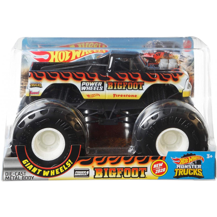 Машинка Монст Трак Хот Вилс Большой Фут Monster Trucks Hot Wheelse Big Foot Mattel GJG82