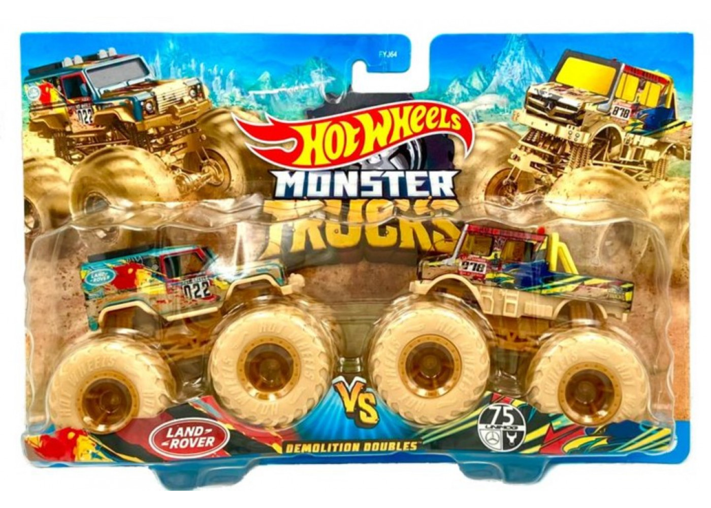 Машинки Хот Вілс Монстр Трак Monster Trucks Land Rover VS Unimog Hot Wheels HDG17