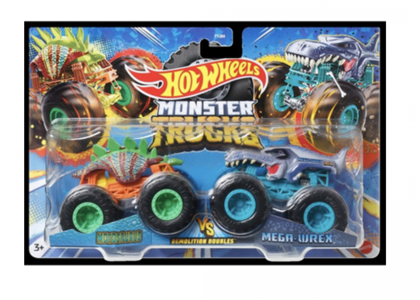 Машинки Хот Вілс Монстр Трак Monster Trucks Motosaurus vs Mega-Wrex Hot Wheels HNX25