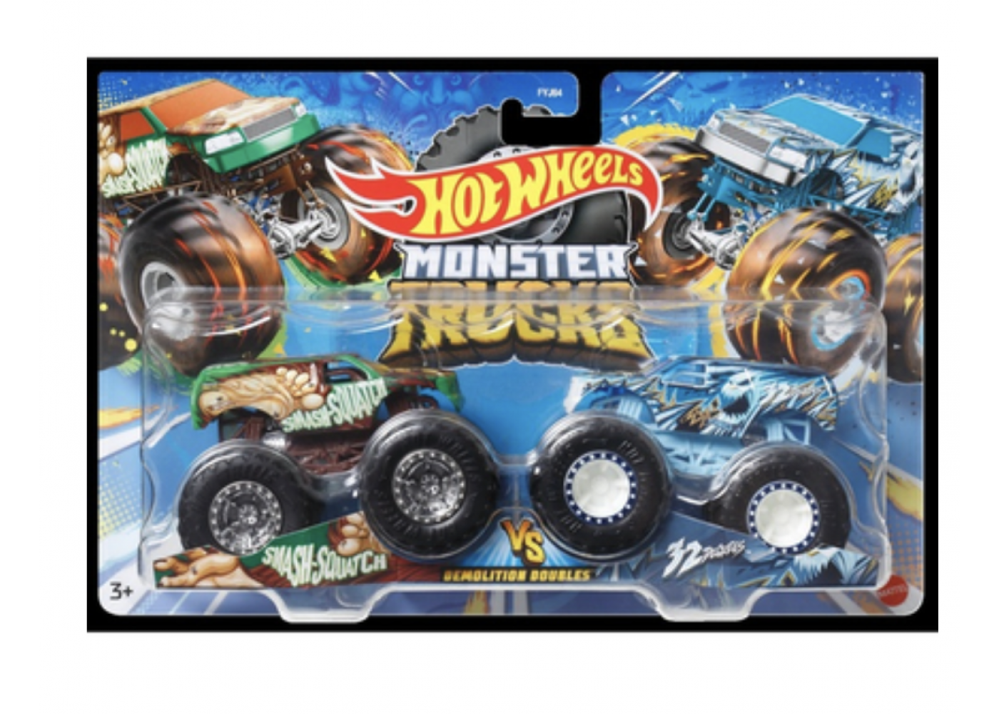 Машинки Хот Вілс Монстр Трак Monster Trucks Smash-squatch vs 32Degrees Hot Wheels HLT65