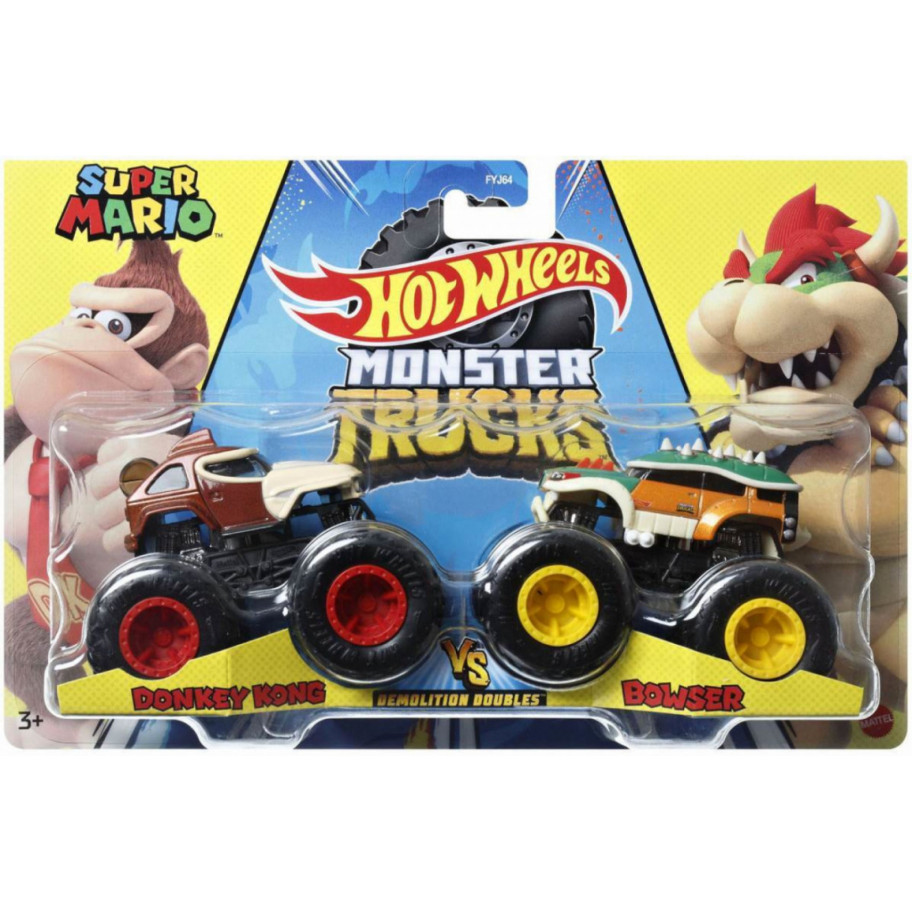 Машинки Хот Вілс Монстр Трак Monster Trucks Donkey Kong VS Bowser Hot Wheels HNX23