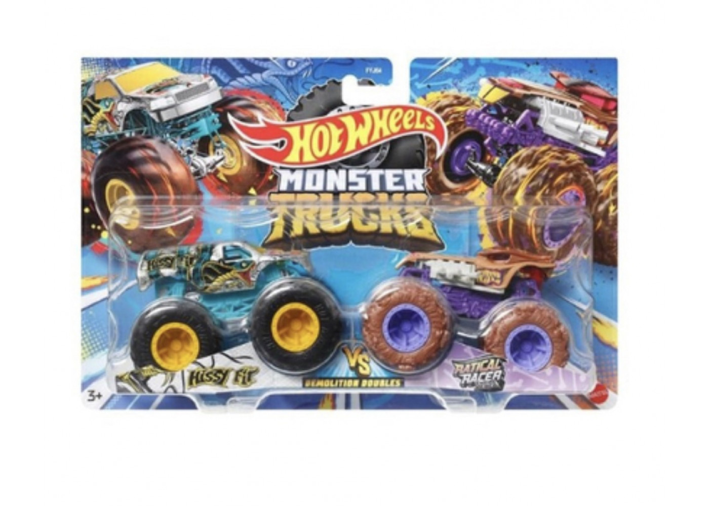 Машинки Хот Вілс Монстр Трак Monster Trucks Hissy Fit vs Ratical Racer Hot Wheels HLT61