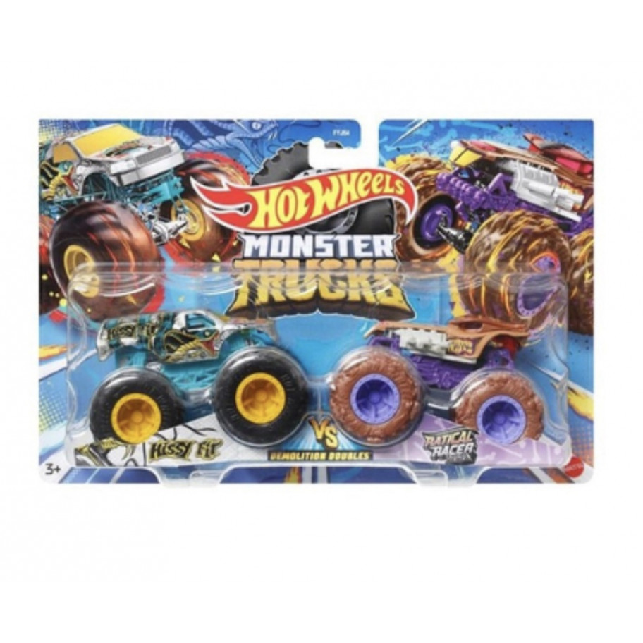 Машинки Хот Вілс Монстр Трак Monster Trucks Hissy Fit vs Ratical Racer Hot Wheels HLT61