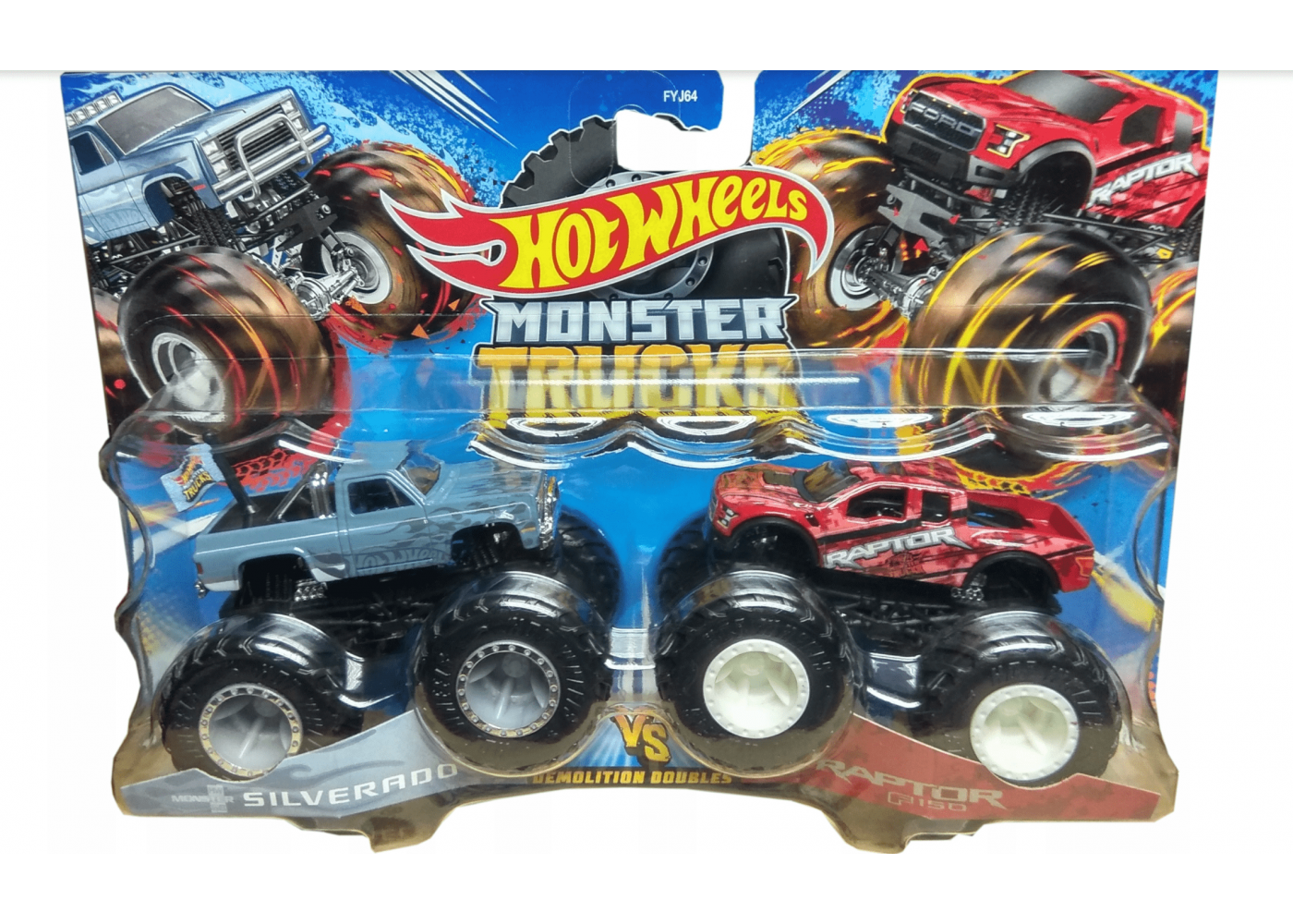 Машинки Хот Вилс Монстр Трак Monster Trucks Silverado VS Raptor Hot Wheels HLT60