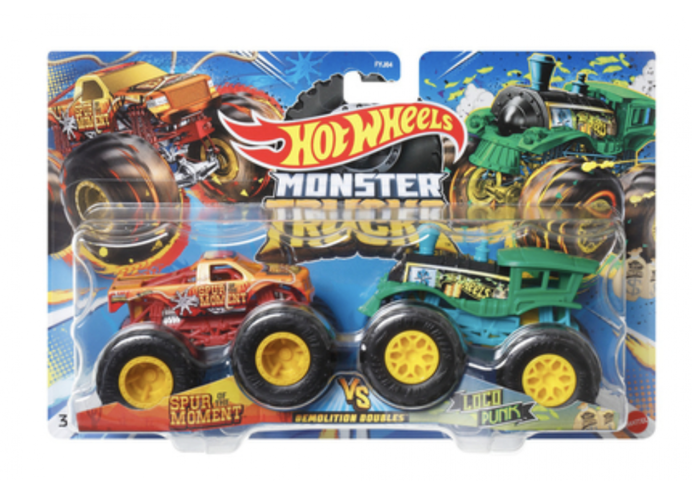 Машинки Хот Вілс Монстр Трак Monster Trucks Spur moment vs Loco punk Hot Wheels