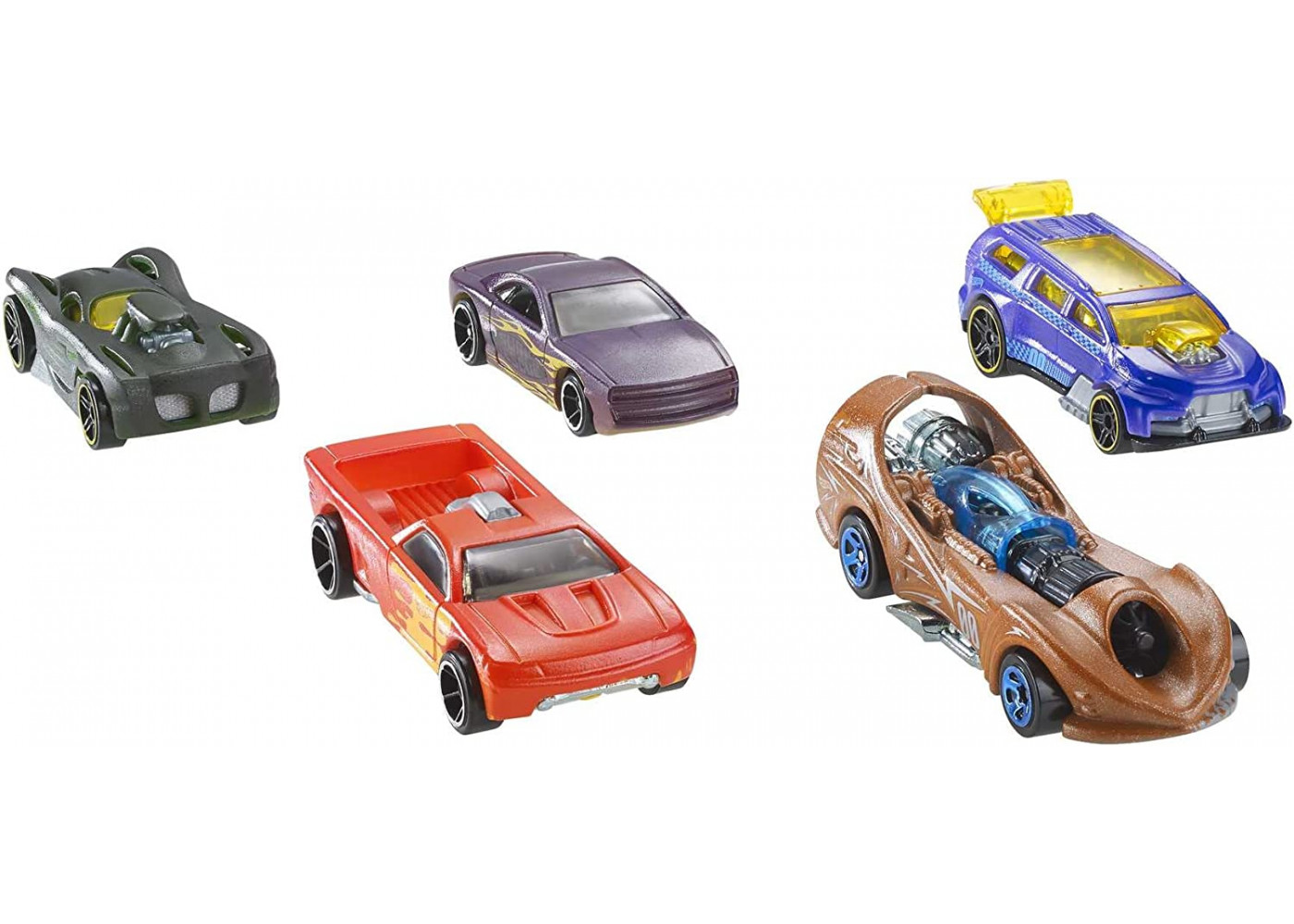 Набор 5 Машинок Хот Вилс 1:64 Меняющие Цвет Hot Wheels Color Shifters Reveal Mattel GMY09