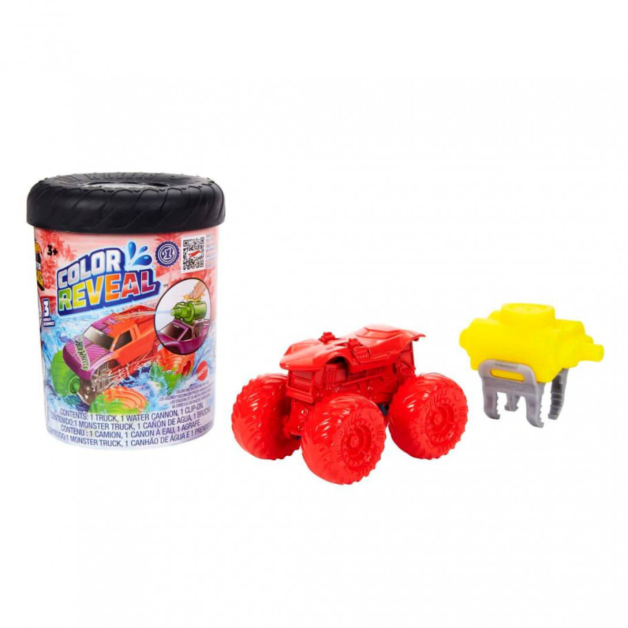 Машинка Хот Вилс Монстр Трак 1:64 Меняющая Цвет Hot Wheels Color Reveal Truck HJF39