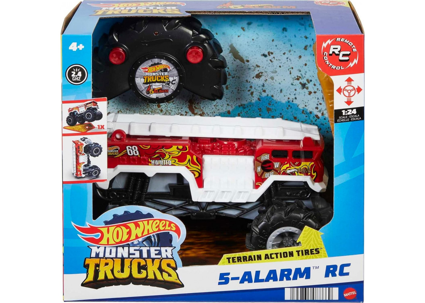 Купить Машинка Хот Вилс Монстр Трак 1:24 на Пульте Управления Monster  Trucks 5-Alarm Hot Wheels HJK72 по цене 1 089 грн. от производителя