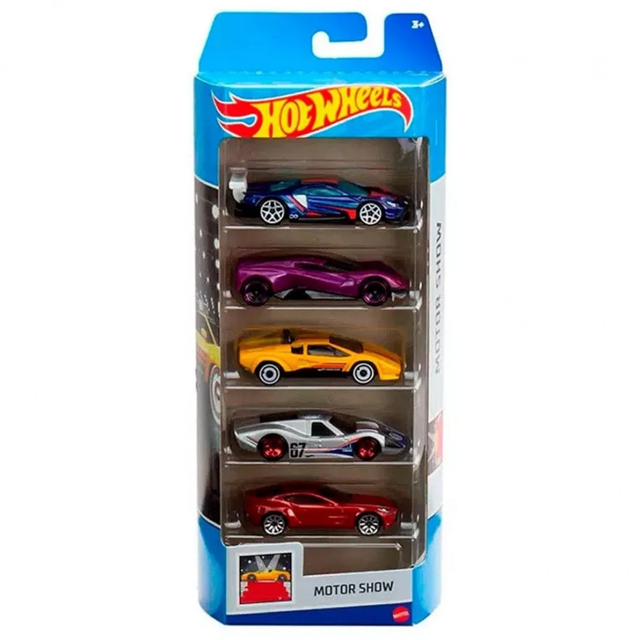 Набор из 5 машинок Хот Вилс Motor Show Hot Wheels Mattel HLY63