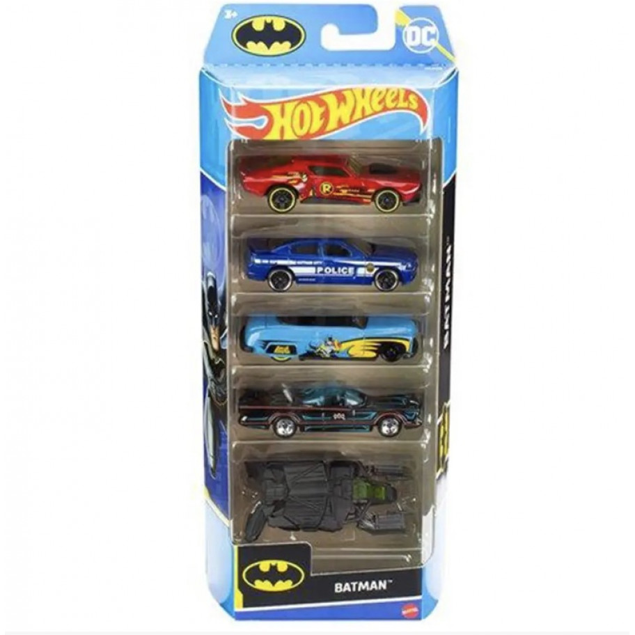 Набір із 5 машинок Хот Вілс Batman Hot Wheels Mattel HLY68