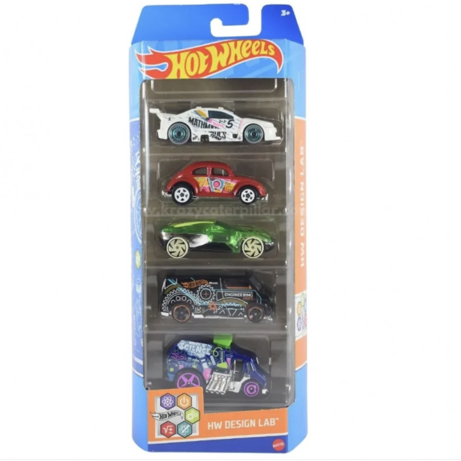 Набор из 5 машинок Хот Вилс Design Lab Hot Wheels Mattel HLY72