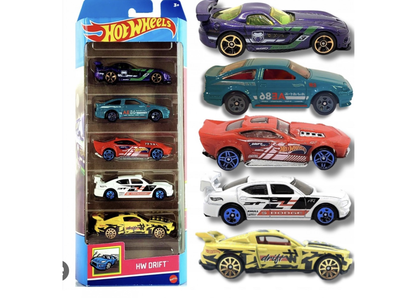 Набор из 5 машинок Хот Вилс HW DRIFT Hot Wheels Mattel HLY75