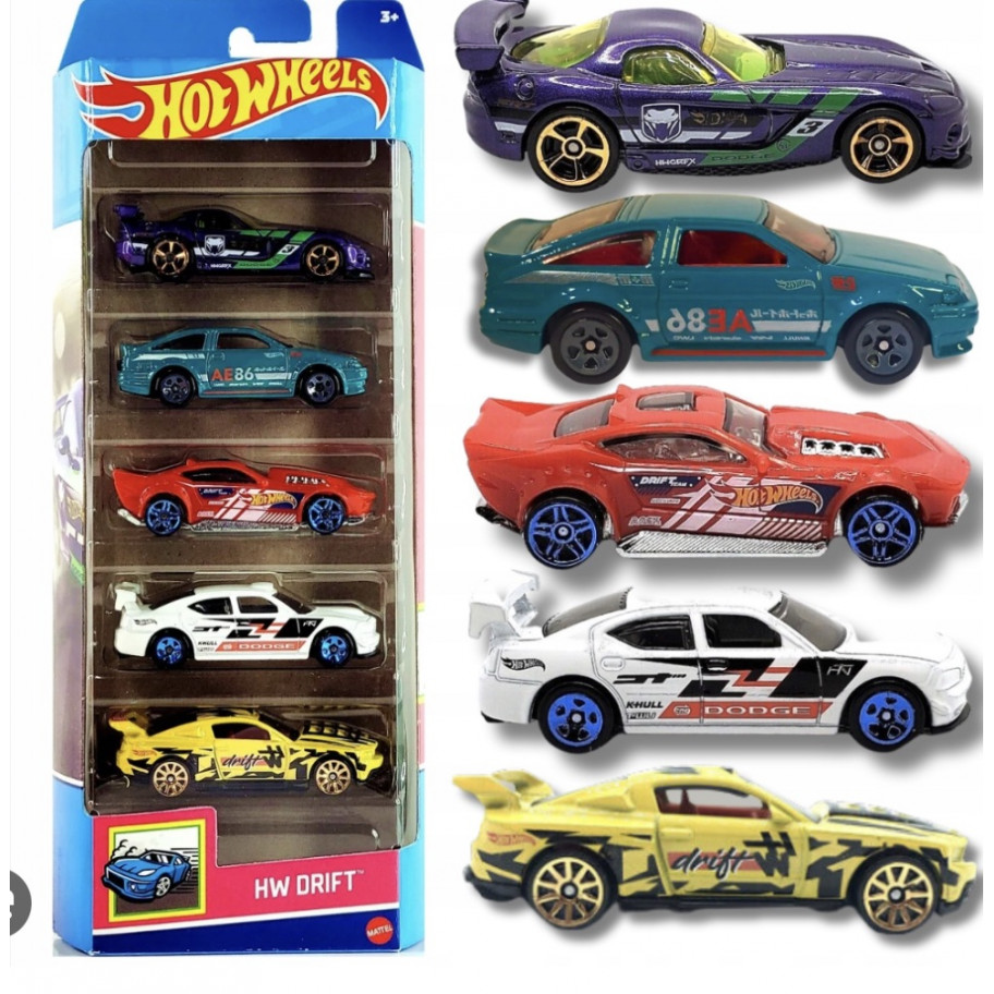 Набор из 5 машинок Хот Вилс HW DRIFT Hot Wheels Mattel HLY75