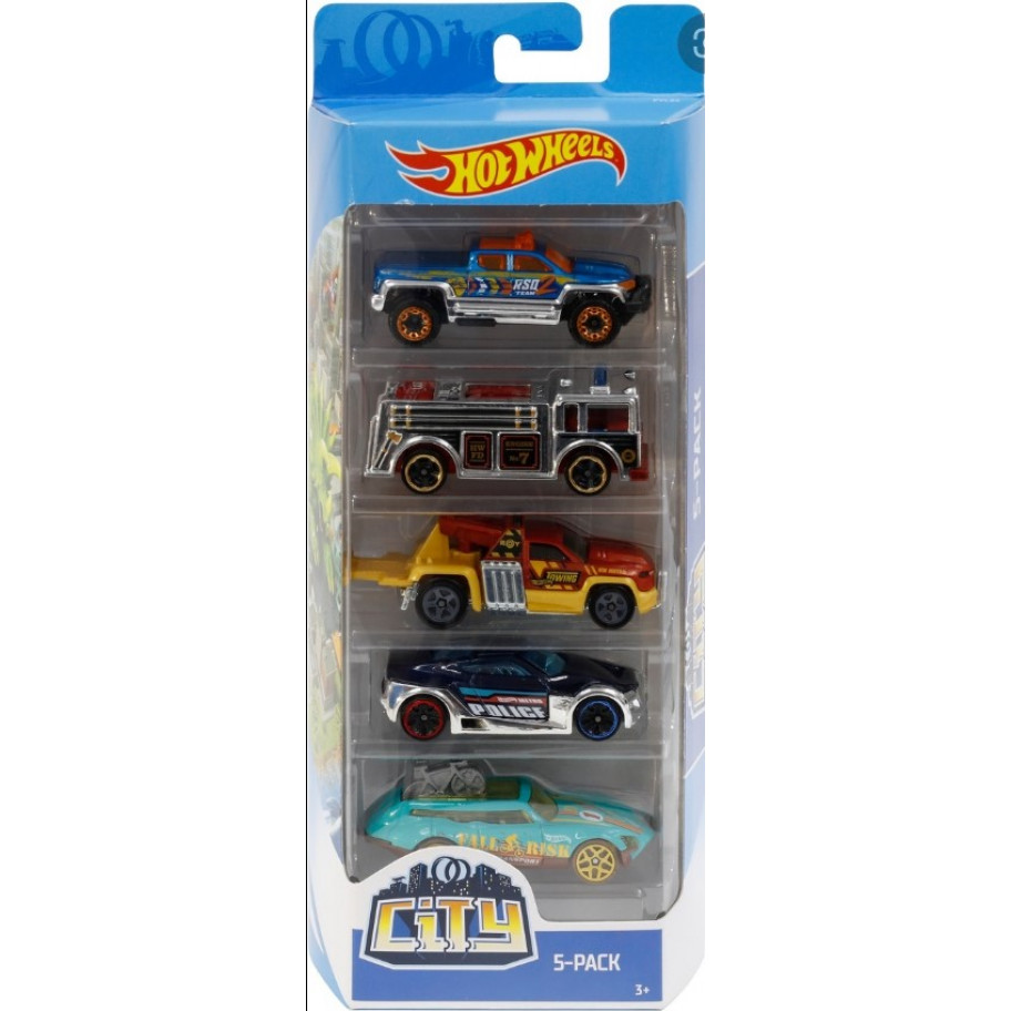 Набір з 5 машинок Хот Вілс Місто Hot Wheels City Mattel FYL24