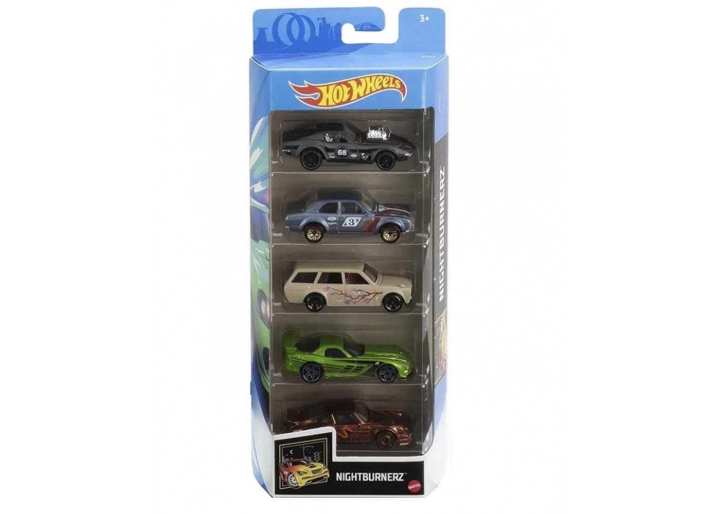 Набор из 5 машинок Хот Вилс Nightburnerz Hot Wheels Mattel GTN47