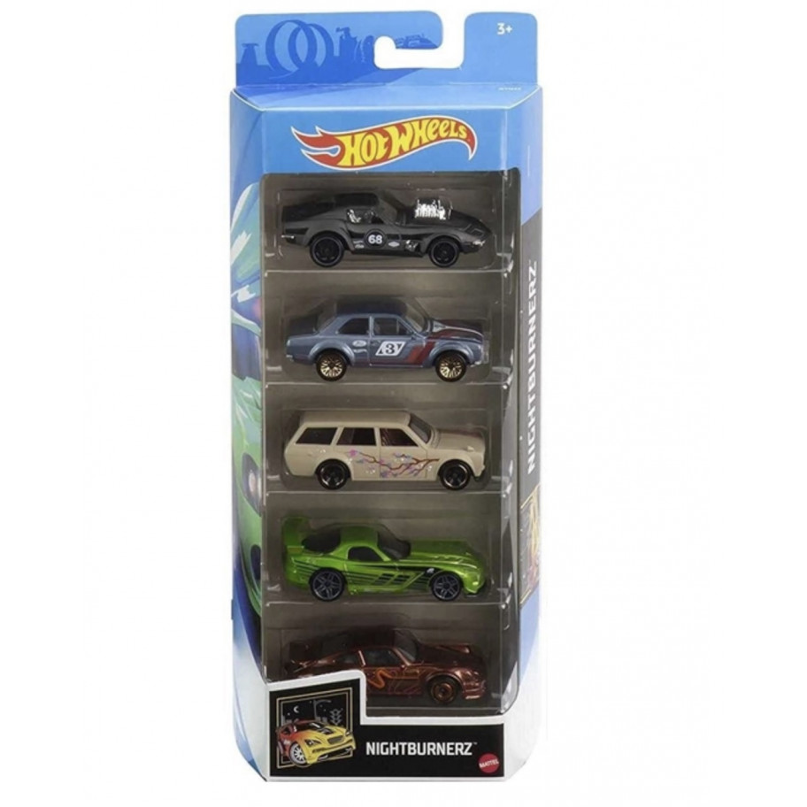 Набор из 5 машинок Хот Вилс Nightburnerz Hot Wheels Mattel GTN47