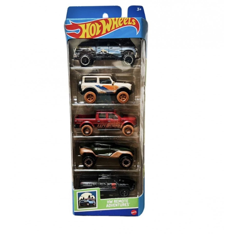 Набор из 5 машинок Хот Вилс Remote Adventures Hot Wheels Mattel HLY74