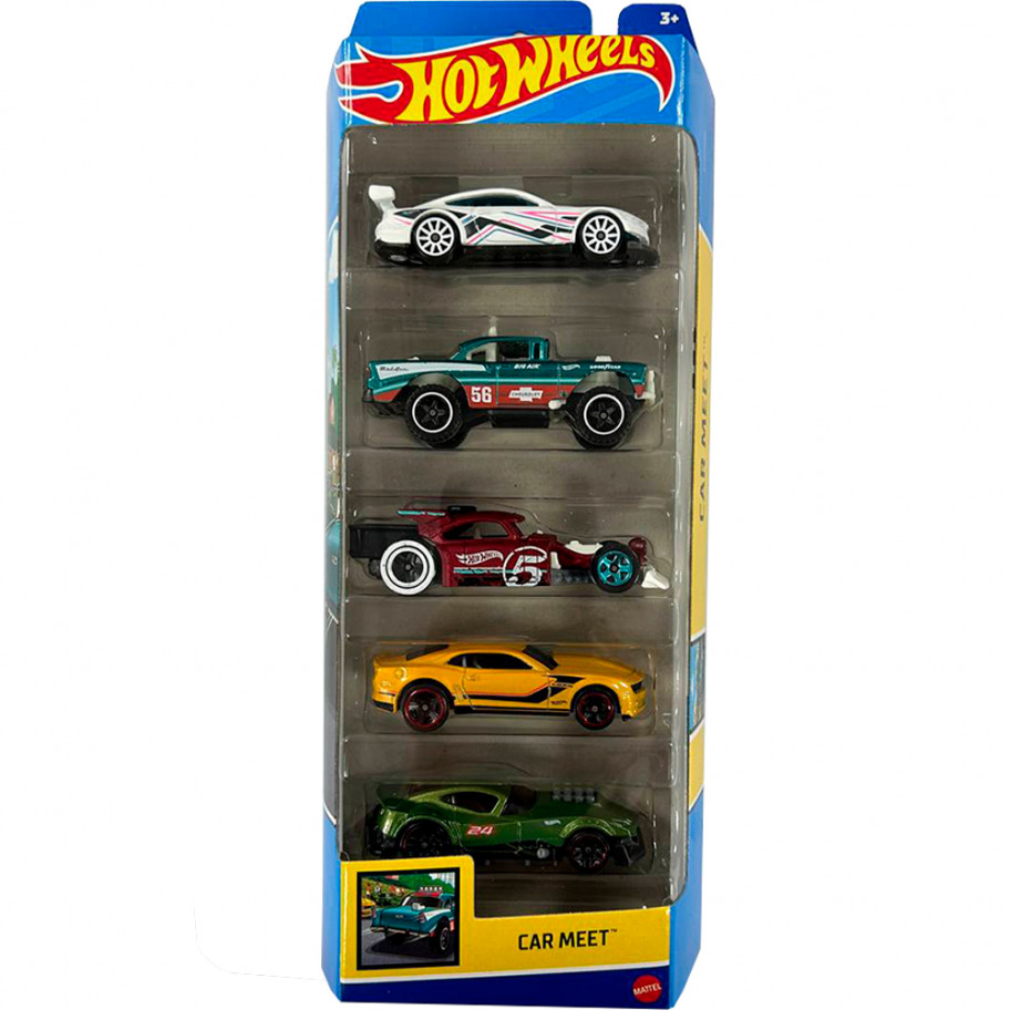 Набор из 5 машинок Хот Вилс Car Meet Hot Wheels Mattel HLY78