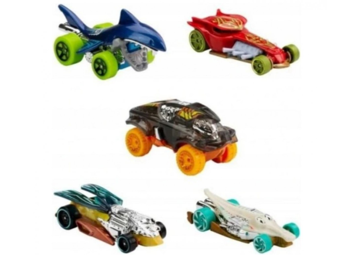Набір з 5 машинок Хот Вілс Вуличні Звірі Hot Wheels Street Beasts Mattel GTN49